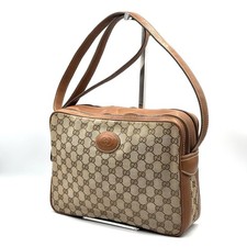 Gucci Shoulder Bag crossbody Bag GG Canvas Brown Authentic