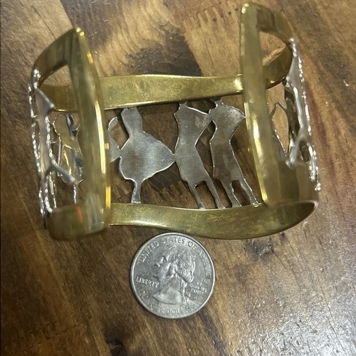 Bracciale RLM Andy Warhol donna danzante argento sterling ottone firmato 50,32 G - Foto 3 di 6