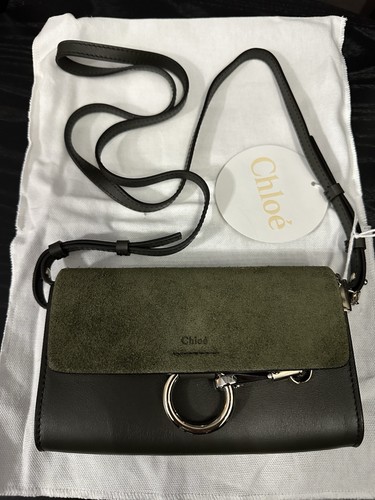 $795 New Chloe Faye Bag Mini Deep Forest