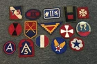 Vintage WW2 Era Lot of 15 Military Patches From Estate