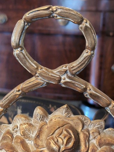 Antique Flower Basket Doorstop English Brass & Cast Iron 19th Century - Picture 8 of 17