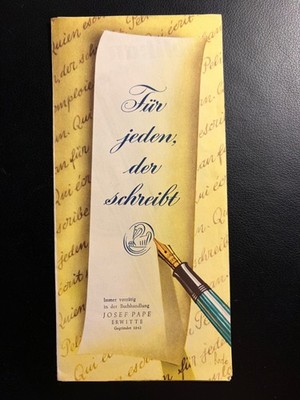 Rare Vintage Pelikan Pens Pamphlet Ephemera Sales Brochure