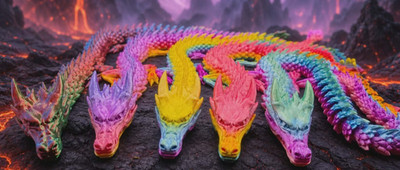 3D Drache, Flexi Drache, 3D Druck, beweglich, Gelenkdrache, Deko, 60cm