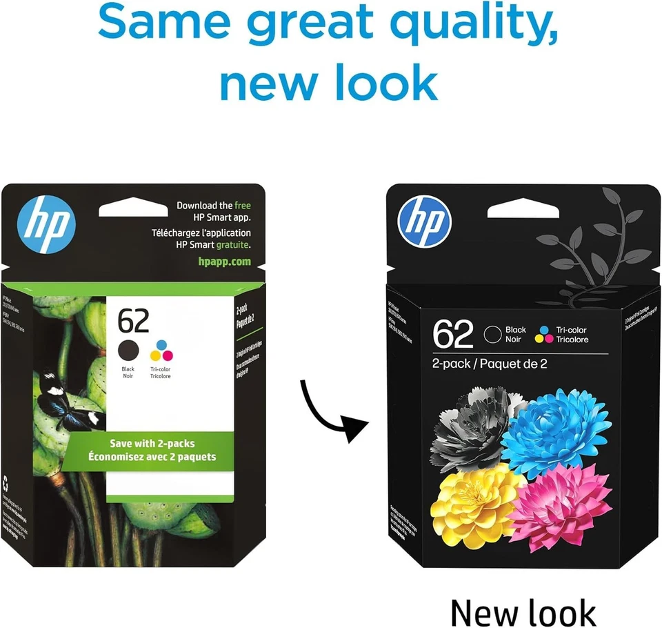 62 Ink Only HP 62 Printer Ink Cartridges for sale | eBay