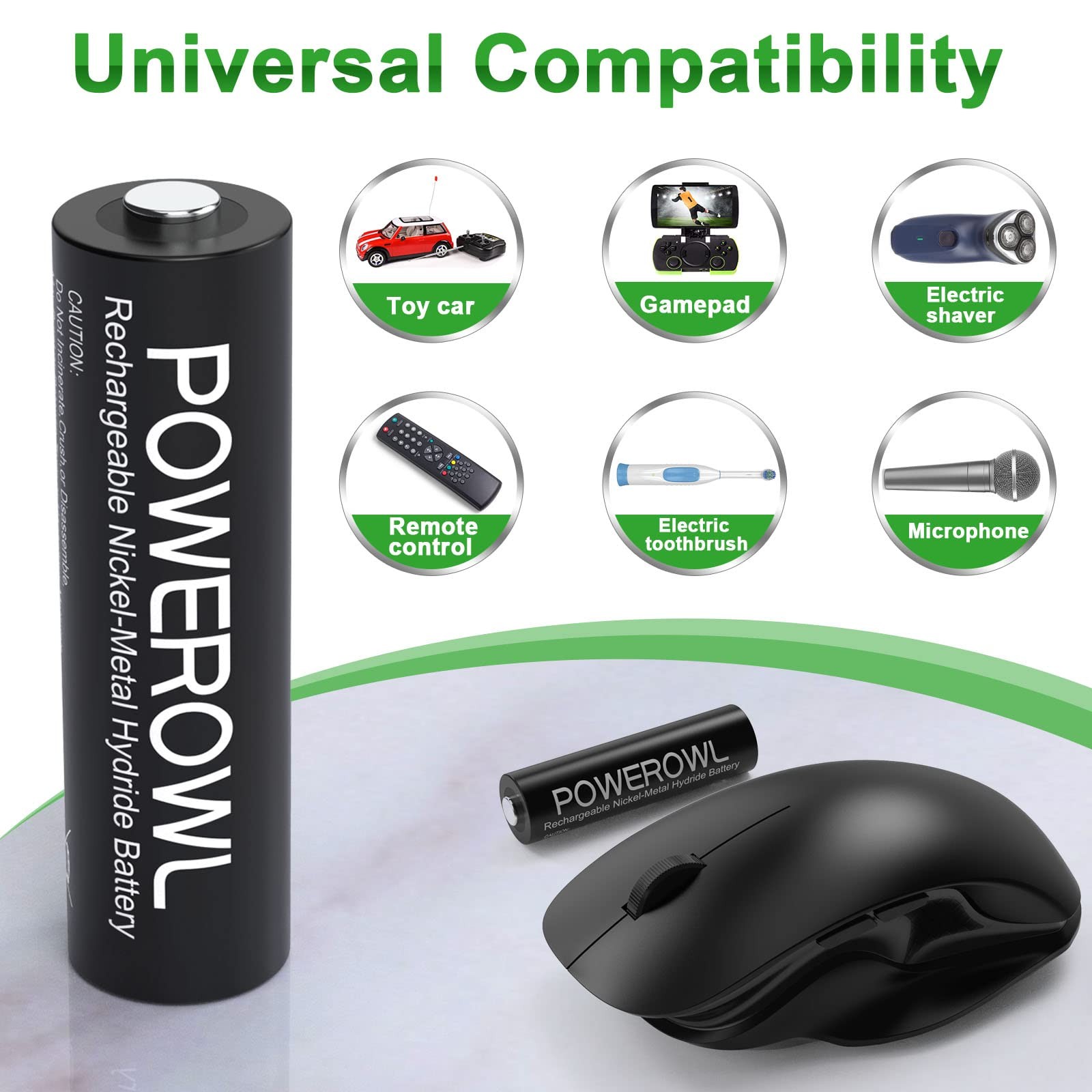 Batterie Ricaricabili AA 2800mAh + AAA 1100mAh con Caricatore 8 Slot