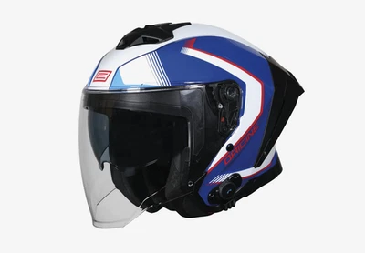 CASCO JET bluetooth integrato MOTO SCOOTER ORIGINE APRICA RED BLUE GLOSS 22.06