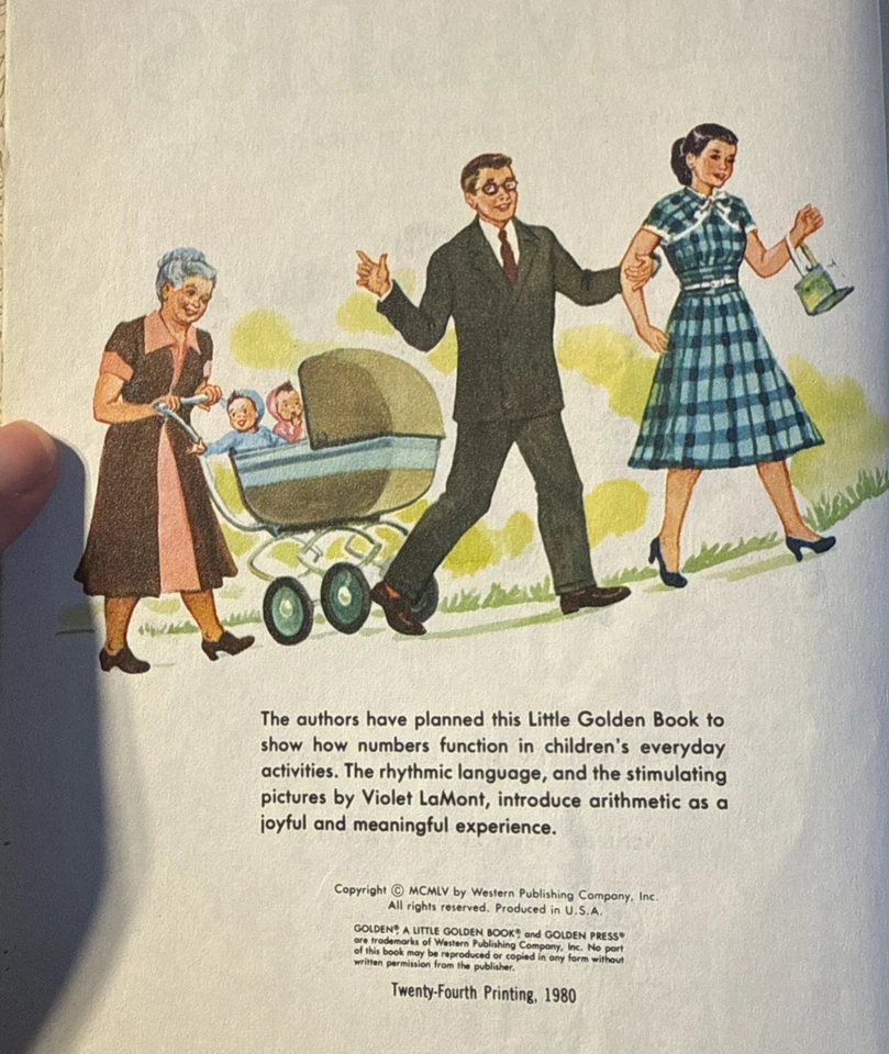 Vintage A Little Golden Book Numbers .69 201-3 1980 #2286 - Image 4 of 4