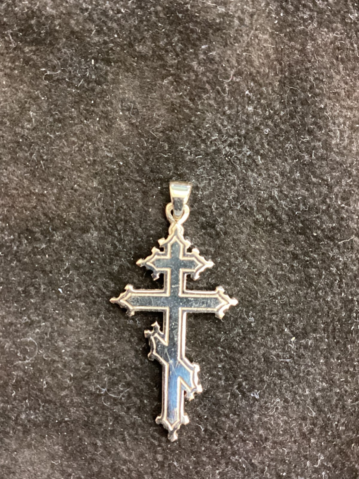 James Avery 14K Orthodox Cross Pendant Gem