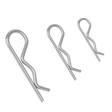 6 PCS M5 x 100mm Cotter Pin Heavy Duty Hair Pin Hitch Retaining R Clip Split ...
