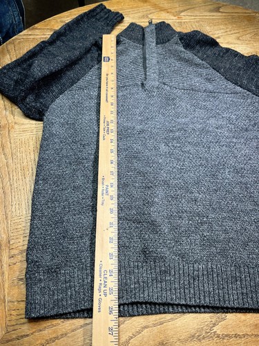 Triumph Motorcycles Lucky Brand 1/4 Zip Chainstitch Sweater M Cotton Poly Knit - Picture 5 of 12