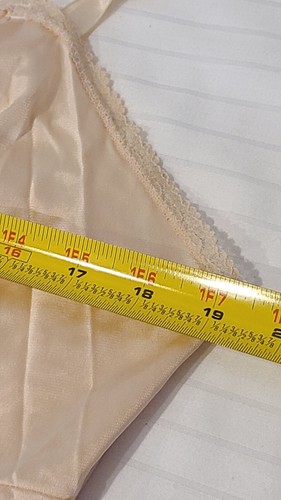 Nude Skin-Nancy King Full Slip 42 Lingerie Dress Chemise Pajama Gown USA Vintage - Picture 10 of 11