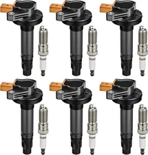 6 Ignition Coils Pack UF646 and Spark Plug For 2011-2016 F-150 3.5L V6