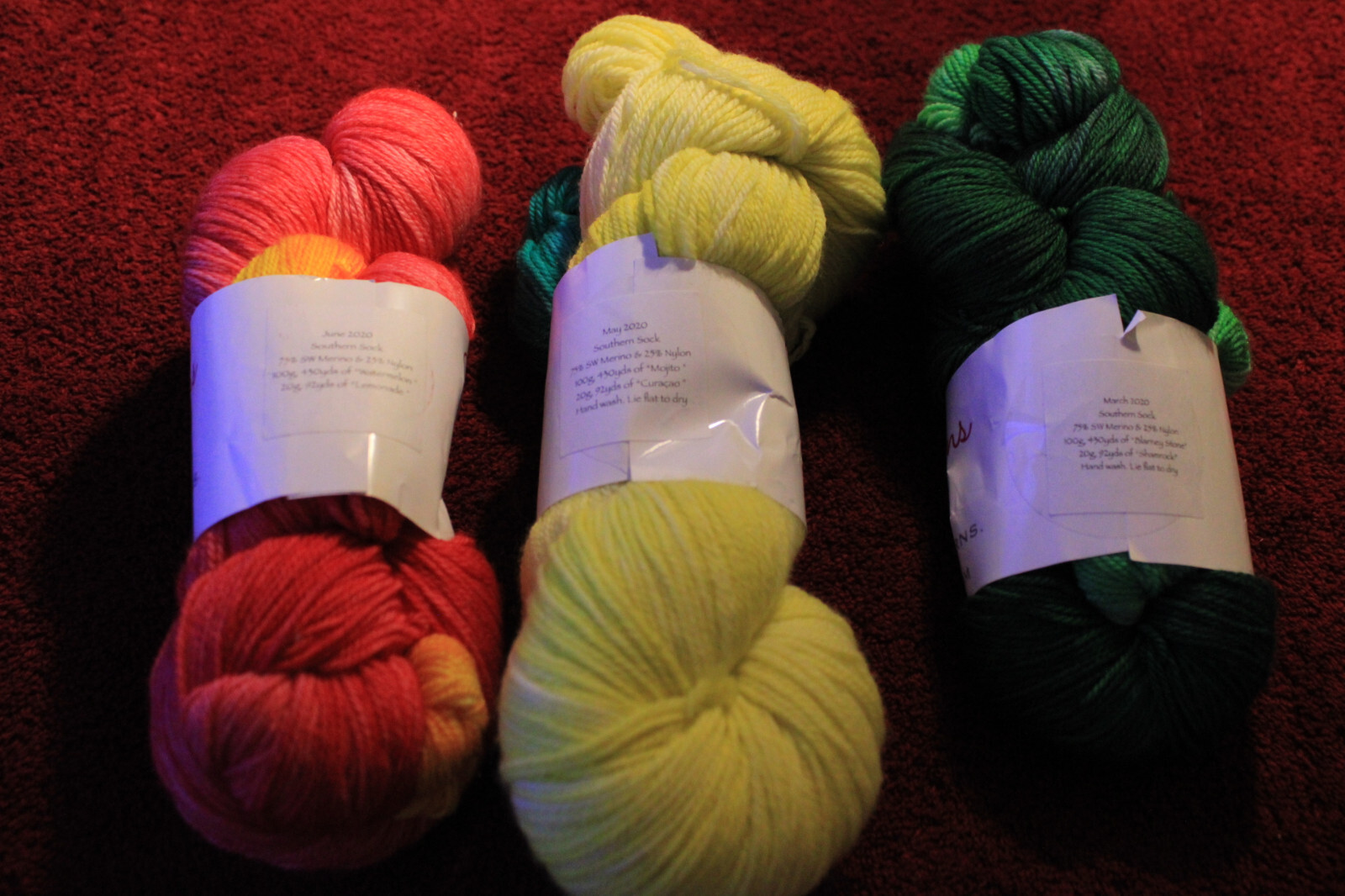 3 Southern Skeins Sock Club- Sock Yarn Hand Dyed