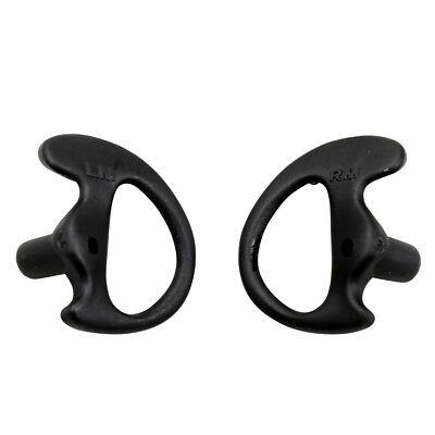 Medium Size Flex Black Replacement Earbud for Radio Surveillance Mic Coil Tube