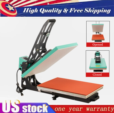 16x24 Semi-Auto Heat Press Machine W/Auto Open and Slide-out Base Shirts Printer
