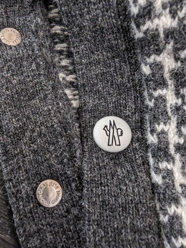 Moncler Gamme Bleu vintage cardigan wool houndstooth prin Size M - 第 13/18 張圖片