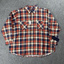 VINTAGE Wrangler Flannel Shirt Size 2X Big Man Plaid 100 Cotton Work NEW NOS