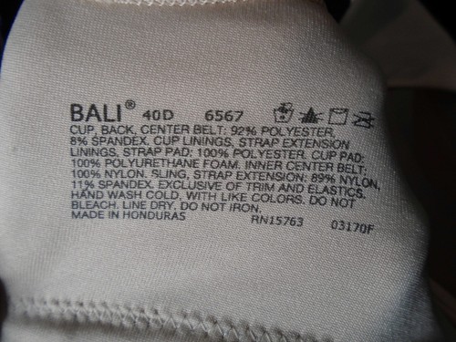 40D beige Schaumstoff gefüttert Bügel BALI Active wandelbar Sport BH #6567 40D - Bild 5 von 5