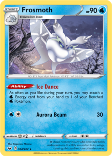 1x Frosmoth 064/202 HOLO RARE Sword & Shield Pokemon TCG Card NM