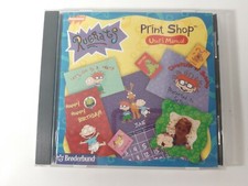 Microsoft PC Video Game Broderbund Rugrats Print Shop 6-12 Years