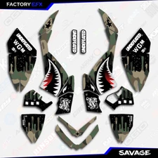 Woodland Savage Camo Racing Graphics kit fits 06-08 Polaris Outlaw 450 525