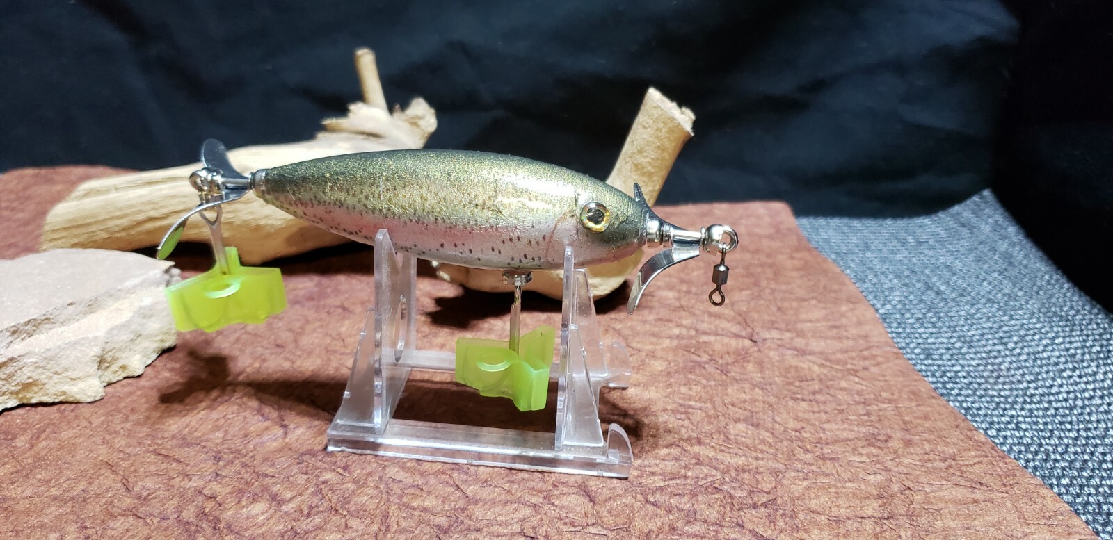 Leurre De Surface En Bois Fait Main 3 Pouces - Appât Pour Pêche En Eau Douce - Modèle PINKY