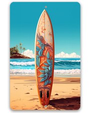 Metal Sign - Surf's Up - Great Summer Surfing Decoration, Beach Themed Display