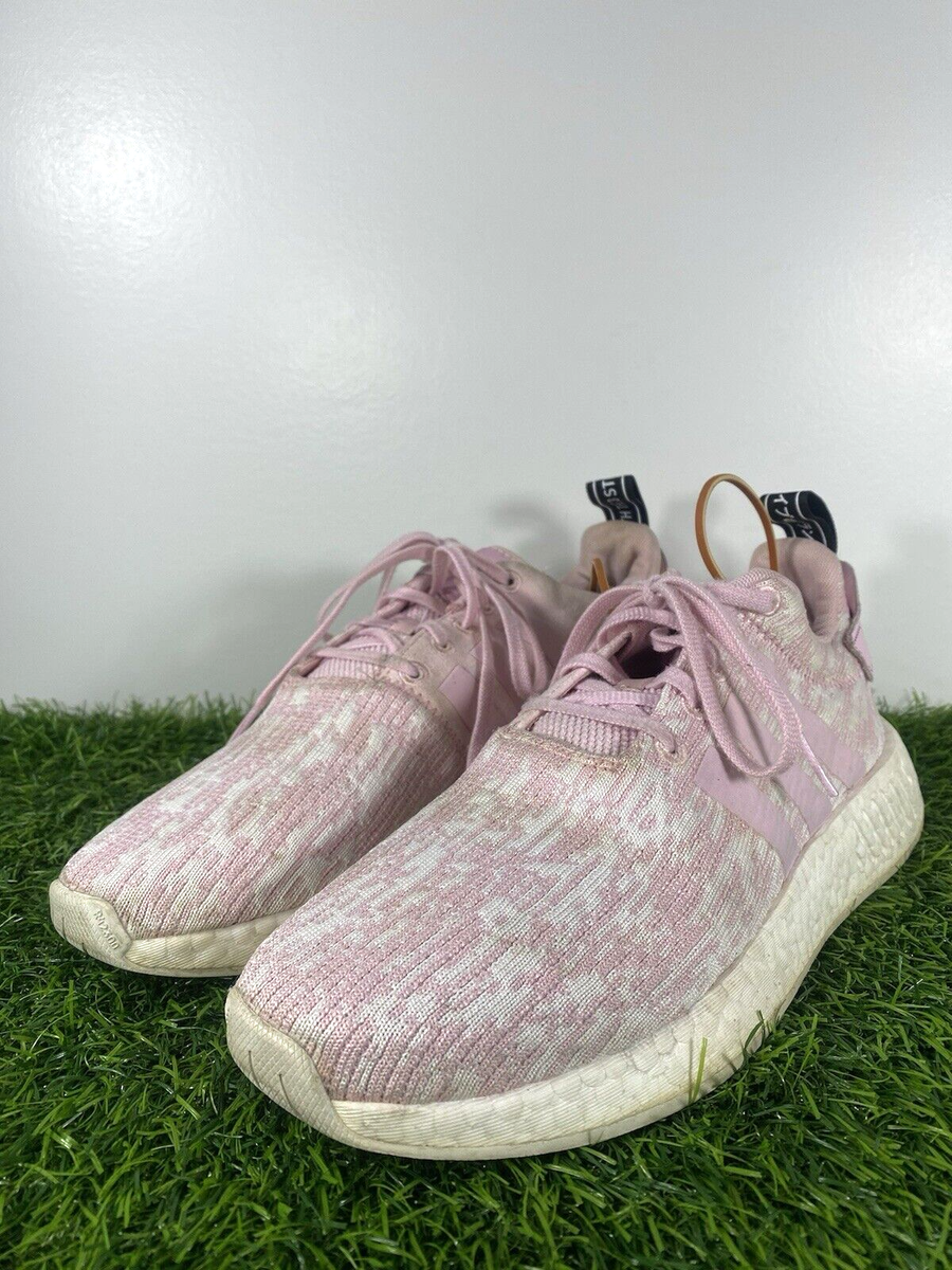 Adidas Boost NMD R2 Womens Wonder Pink White Athletic Running Sneaker