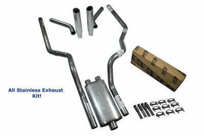 All-Stainless Dual Exhaust Ford F150 21-25 Borla Pro XS Corner Rolled Tip