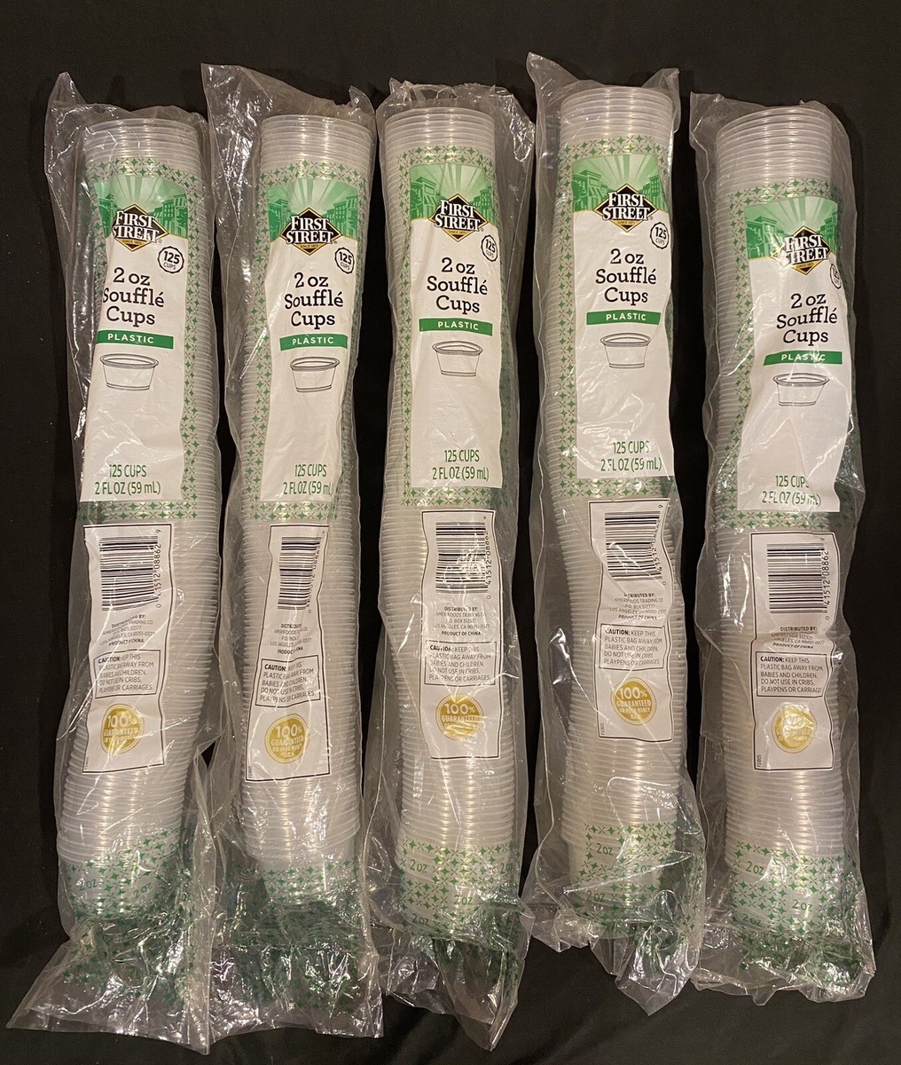 5 First Street Plastic Clear Disposable 2 oz. Souffle Cup 125 Per Sleeve |  eBay