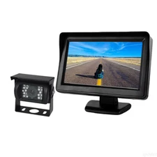 Car Rear View Kit 5" Monitor + 18 LED IR Reversing Backup Camera+33Ft AV Cable