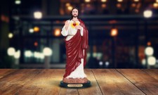 Sacred Heart of Jesus Statue 12"H Figurine Religious Home Decoration Room Decor