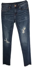 Vigoss Jeans Women's SZ 27 Jagger Skinny Classic Fit Distressed Denim raw Hem