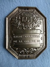 Plaque de garde champêtre **