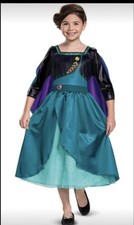 Disguise Disney Deluxe Frozen Queen Anna Costume Dress Up Removable Cape 4T 5 6