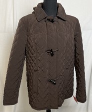Espirit Women's Brown Quilted Hooded Parka Jacket Size Xl New