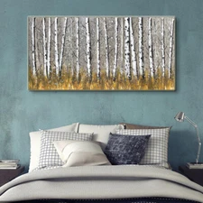 Hand Painted Oil Decorative Painting Tree Flowers Landscape Oil Painting Wall