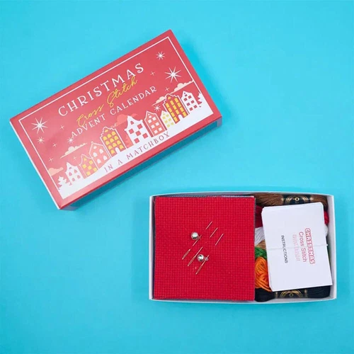 Weihnachten Kreuzstich Adventskalender Set 24 Tage Countdown Xmas Stickpackung - Bild 12 von 14