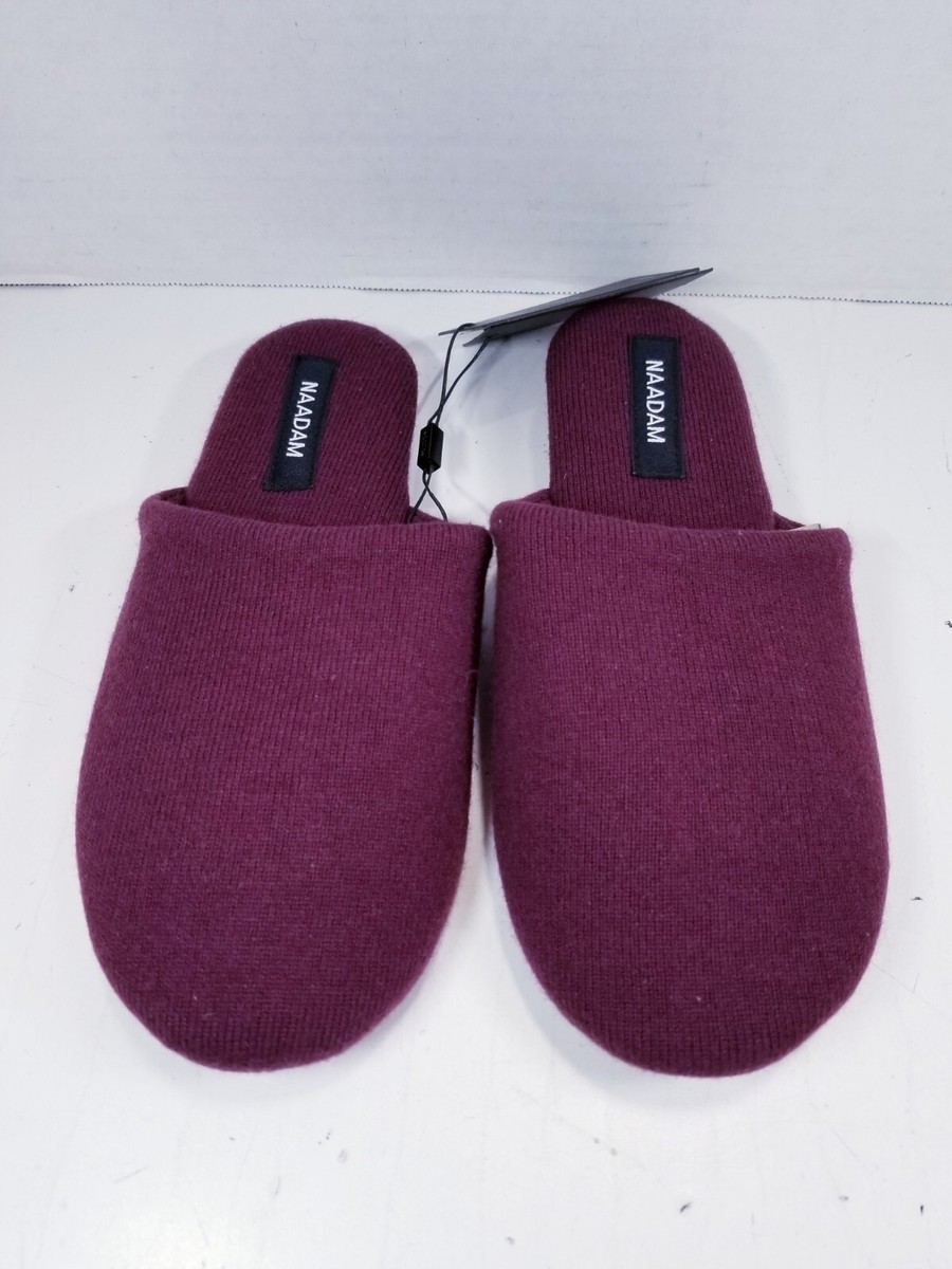 Naadam Essential Merino Cashmere Slippers Sz Sm 7-8 - Merlot