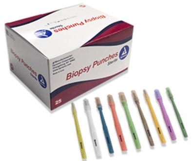 Disposable Sterile Dermal Pierce Biopsy Punches Tools Different Sizes 25/50 pc &