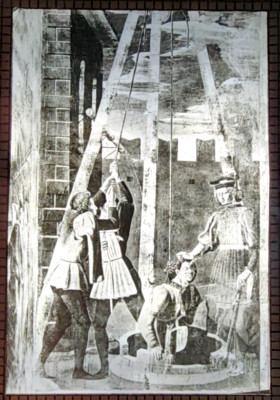 Piero della Francesca Judas Drawn from Pit Glass Lantern Slide 1452 66