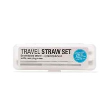 TRAVEL STRAW SET Aluminium- For Those Who Hate Paper Straws Use Yours-  AUCTION 