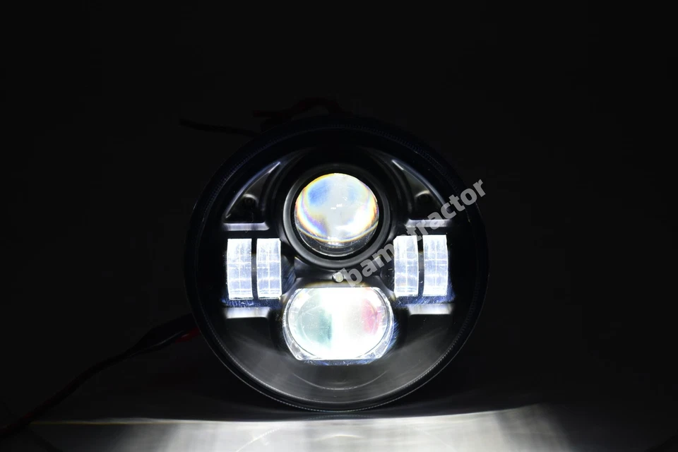 Paar 7 Zoll E9 LED Scheinwerfer DRL Hochstrahl Plug&Play für VW Golf I II MK2 - Bild 4 von 4