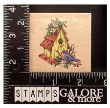 Stampendous Rubber Stamps F063 FLORAL BIRDHOUSE GARDEN FLOWERS 2101