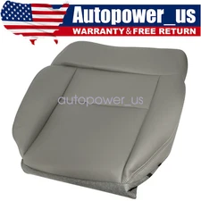 For 2004-2008 Ford F150 Lariat STX XL XLT Driver Bottom Leather Seat Cover Gray