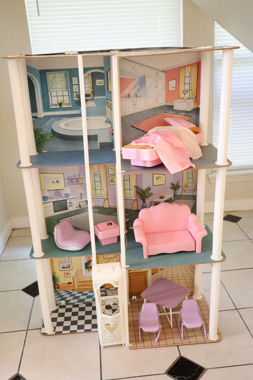 Vintage Barbie Townhouse with Elevator, Barbie 3 Story Townhouse, Barbie  Dollhouse, Vintage Barbie House