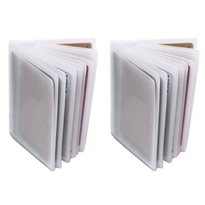 Set of 2 - 10 Page Plastic Card Wallet Insert For Bifold Trifold 20 Slots Holder | eBay
