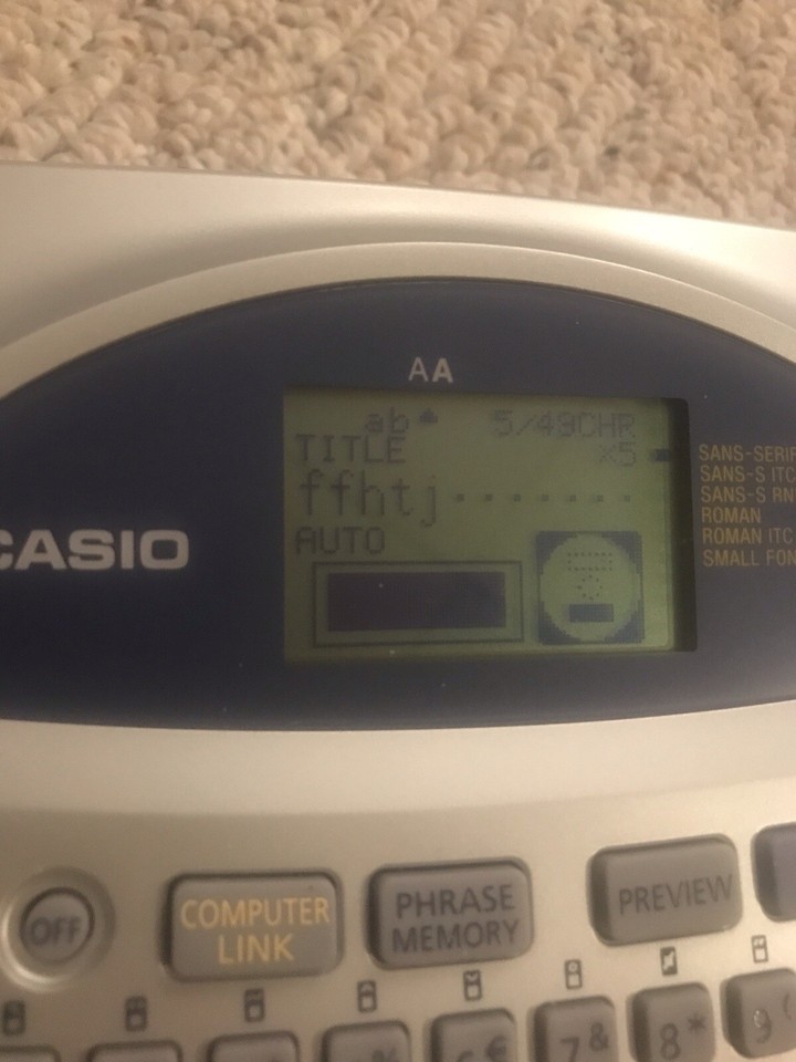 Casio Disc Title Printer CW75 Qwerty Keyboard Tested 79767163815 eBay