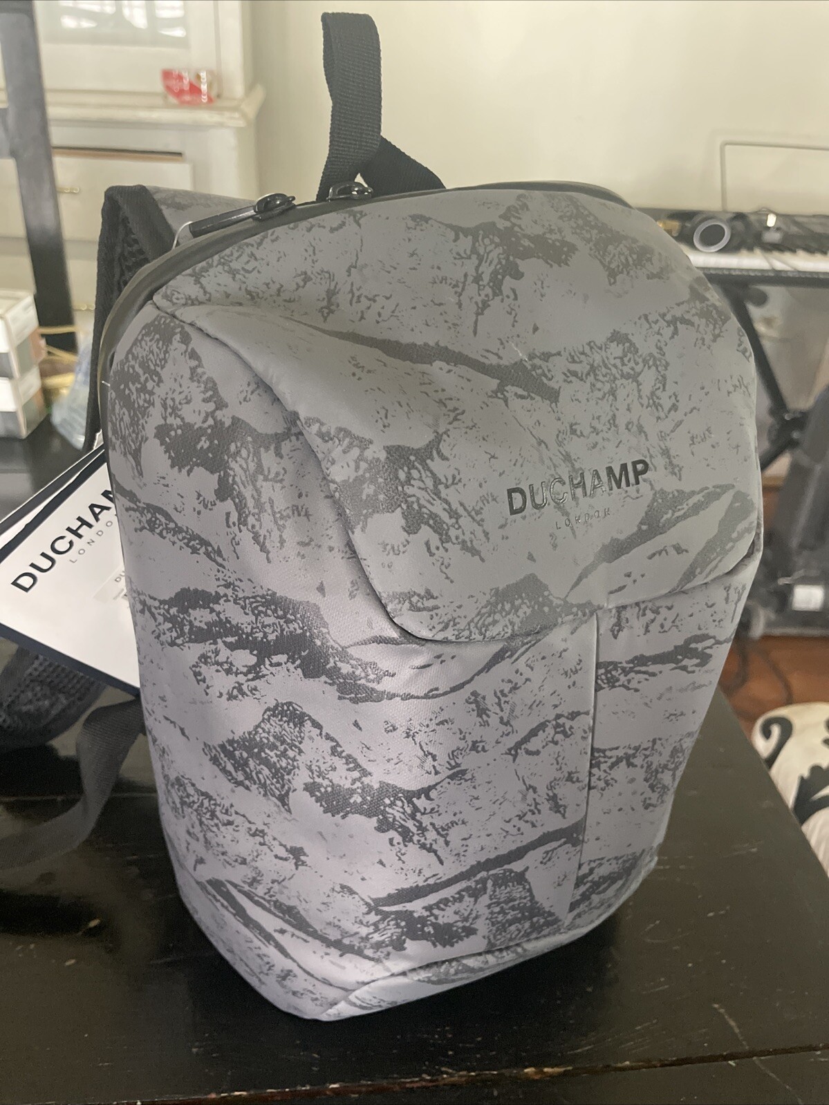 Duchamp Light Gray Anti-Theft Laptop Backpack NWT