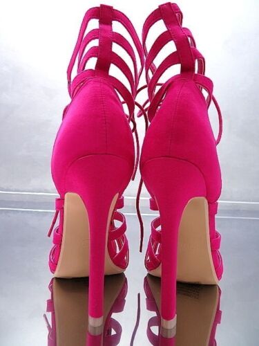 GoGo Original Tacones Altos Corsé Botas Sandalias Fuxia 36 - Imagen 6 de 7